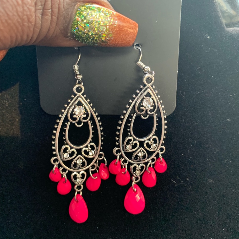 Fashion Flirt Pink Earrings 2pc Set
